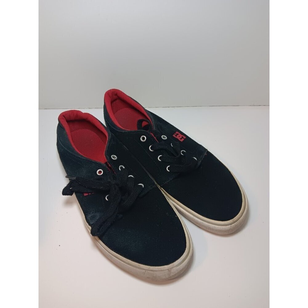 Mens 9 Vintage Rare DC Trase SD Red And Black Leather Skater Skateboarding Shoes